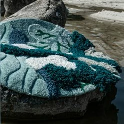 Staunton And Henry Rugs Verne Ocean Blue Round 3D Rug