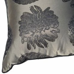 Staunton And Henry Floral Embroidered Satin Throw Cushion