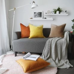 Staunton And Henry Home Accessories Anais Velvet Plain Throw Cushions