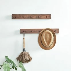 Staunton And Henry Wall Decor Walnut Coat Rack