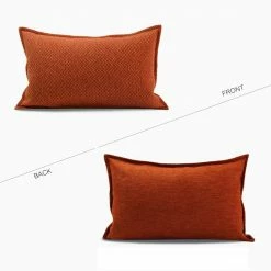 Staunton And Henry Woven Burnt Orange Throw Cushion Home Accessories