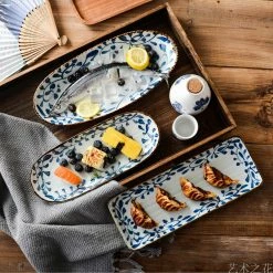 Staunton And Henry Akari Blue And White Japanese Sushi Dish