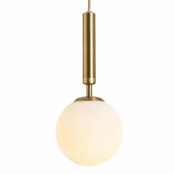 Staunton And Henry Lighting Dimpled Glass Globe Pendant Light