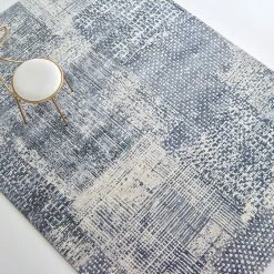 Staunton And Henry Abstract Pattern Blue And Beige Rug Rugs