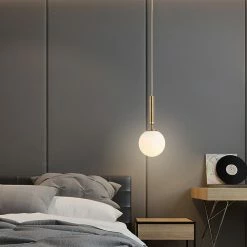 Staunton And Henry Lighting Dimpled Glass Globe Pendant Light