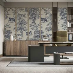 Staunton And Henry Wall Decor French Blue Forest Wallpaper