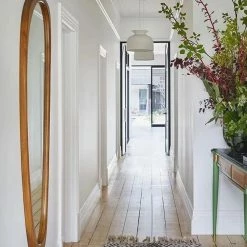 Staunton And Henry Furniture Indra Asymmetrical Solid Wood Floor Mirror