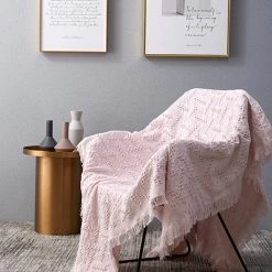 Staunton And Henry Nordic Muted Color Cotton Throw Blanket