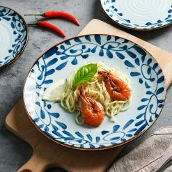 Staunton And Henry Akari Blue And White Japanese Lunch Plates - Set Of 4 Kitchen