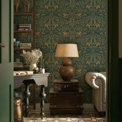 Staunton And Henry Wall Decor Orange And Green Floral Wall Mural