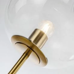 Staunton And Henry Lighting Modern White Marble Table Lamp With Gold Trim