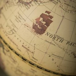 Staunton And Henry Vintage Style World Globe With Wooden Stand Home Accessories