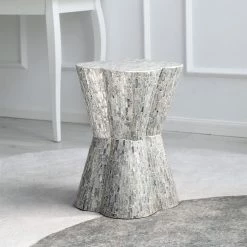 Staunton And Henry Furniture Clover Leaf Mother Of Pearl Inlay Side Table