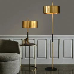 Staunton And Henry Mondo Gold And Black Floor Lamp