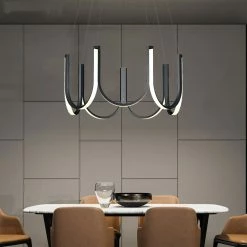 Staunton And Henry Lighting Modern Art Deco U Shape Chandelier