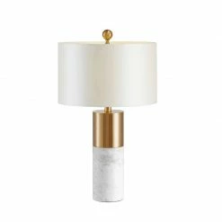 Staunton And Henry Uma Marble Table Lamp With Gold Trim