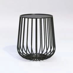 Staunton And Henry Furniture Round Metal Frame Side Table