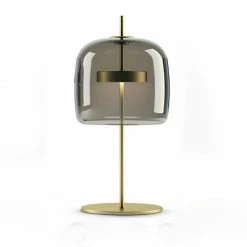 Staunton And Henry Stellar Modern Glass And Gold Table Lamp