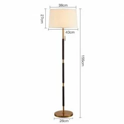 Staunton And Henry Mila Metal Floor Lamp White Shade Lighting