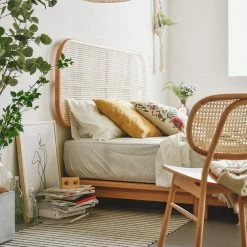 Staunton And Henry Laura Rattan Cane Bedhead