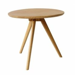 Staunton And Henry Oak Wood Tripod Side Table