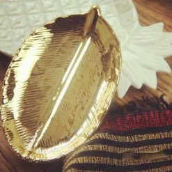 Staunton And Henry Home Accessories Gold Leaf Jewellery Dish