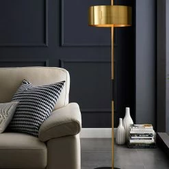 Staunton And Henry Mondo Gold And Black Floor Lamp