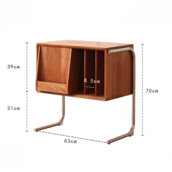 Staunton And Henry Nova Solid Wood Bookcase Side Table Cabinet Furniture