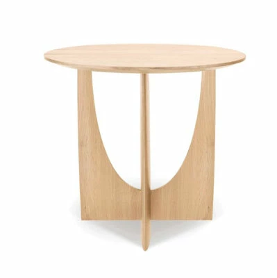 Staunton And Henry Furniture Oak Wood Asymmetric Side Table