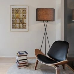 Staunton And Henry Lighting Miro Black Tripod Floor Lamp