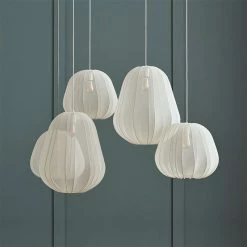 Staunton And Henry Modern Fabric Hanging Lantern Lighting