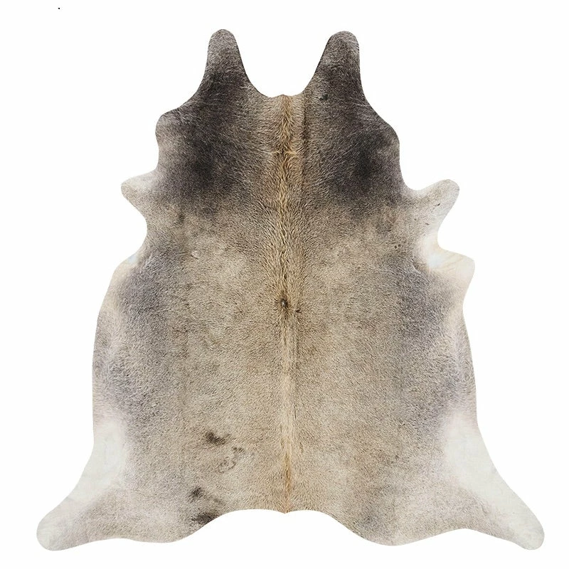 Staunton And Henry Rugs Premium Grey And Cream Faux Cowhide Rug