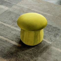 Staunton And Henry Plush Velvet Mushroom Stool Furniture