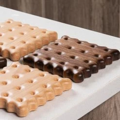 Staunton And Henry Solid Wood Biscuit Trivet Kitchen