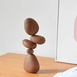 Staunton And Henry Wooden Stone Cairn Decorative Ornament