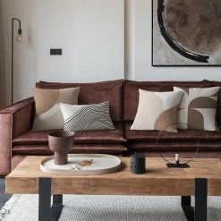 Staunton And Henry Abstract Beige Throw Cushion Home Accessories