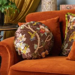 Staunton And Henry Velvet Oriental Garden Throw Cushion