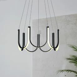 Staunton And Henry Lighting Modern Art Deco U Shape Chandelier