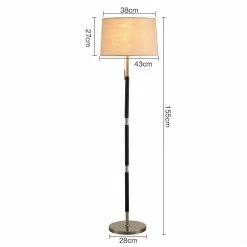 Staunton And Henry Mila Metal Floor Lamp White Shade Lighting