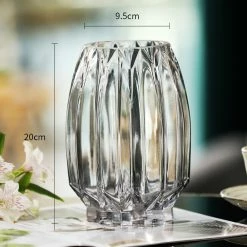 Staunton And Henry Home Accessories Modern Ribbed Glass Vase
