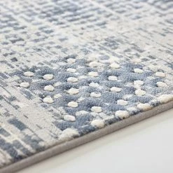 Staunton And Henry Abstract Pattern Blue And Beige Rug Rugs