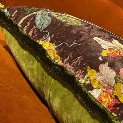 Staunton And Henry Velvet Oriental Garden Throw Cushion