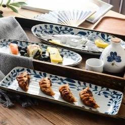 Staunton And Henry Akari Blue And White Japanese Sushi Dish