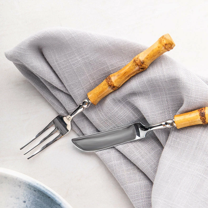 Staunton And Henry Bamboo Handle Cutlery Set