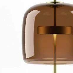 Staunton And Henry Stellar Modern Glass And Gold Floor Lamp Lighting