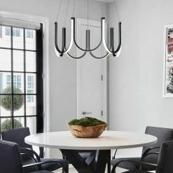 Staunton And Henry Lighting Modern Art Deco U Shape Chandelier
