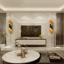 Staunton And Henry Black And Gold Wall Light