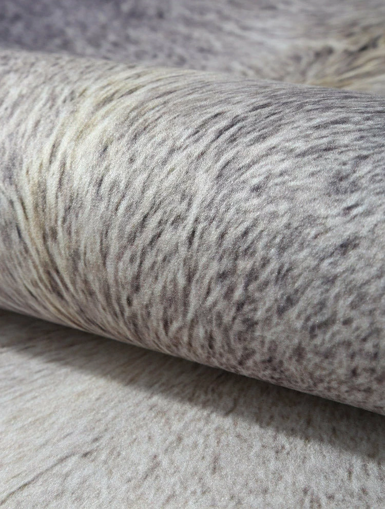 Staunton And Henry Rugs Premium Grey And Cream Faux Cowhide Rug