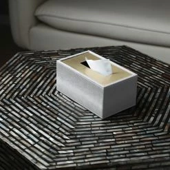 Staunton And Henry Faux Leather Tissue Box