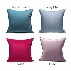 Staunton And Henry Home Accessories Anais Velvet Plain Throw Cushions